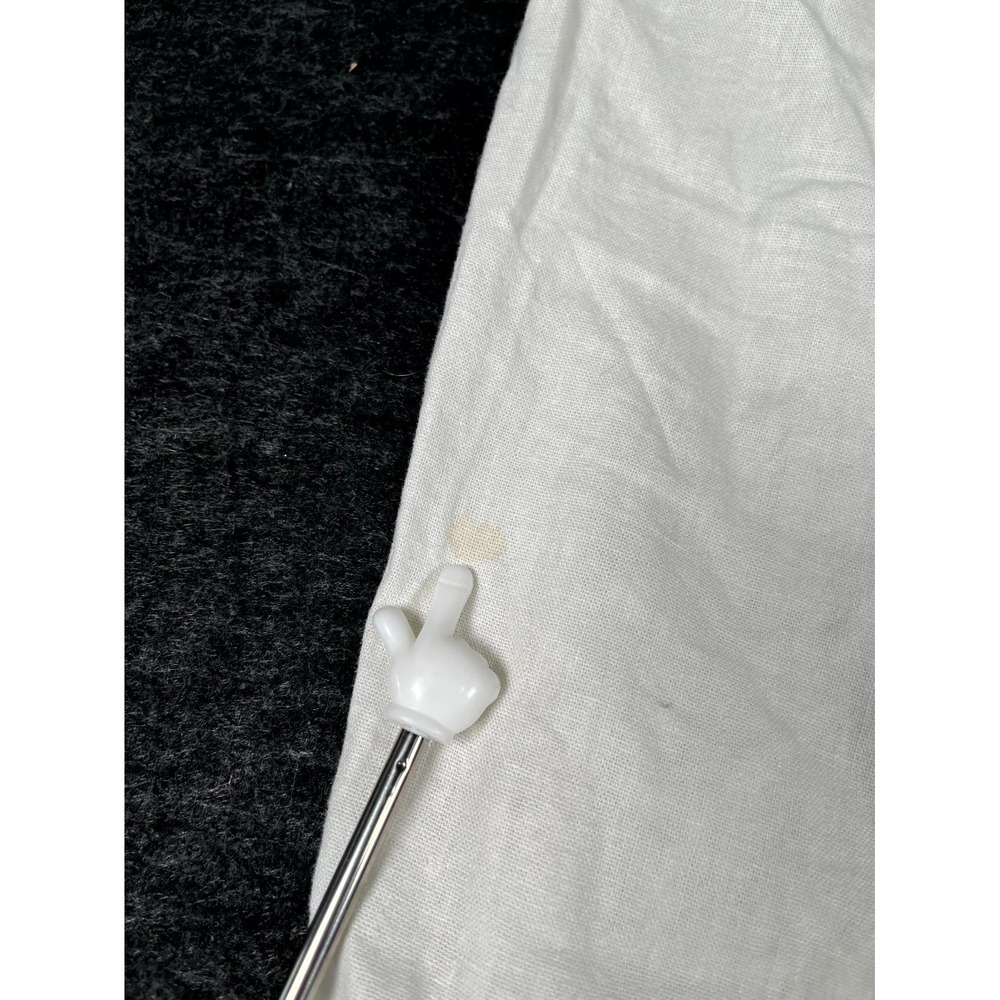 Beau Dawson Pants Womens Large White Linen Drawstring Raw Hem Wide Leg Casual - Picture 9 of 9